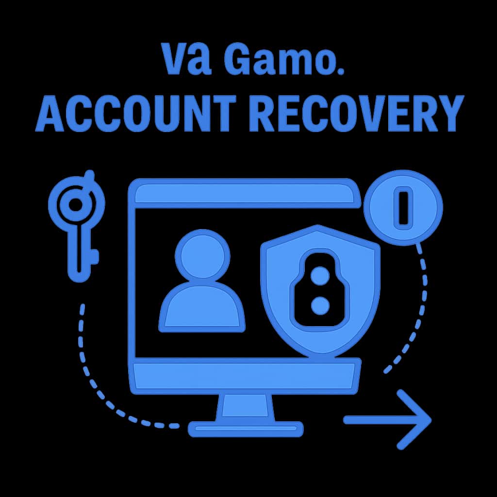Illustration detailing steps for V3 Game Account Recovery.