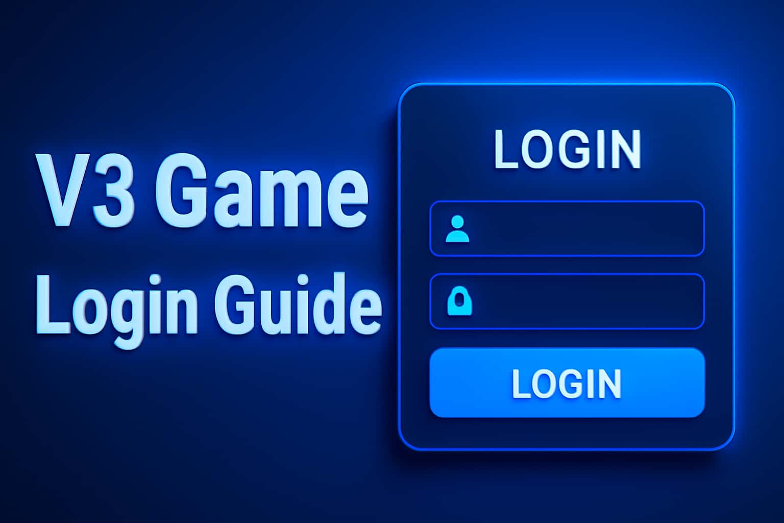 A neutral informational graphic depicting the V3 Game Login Guide.