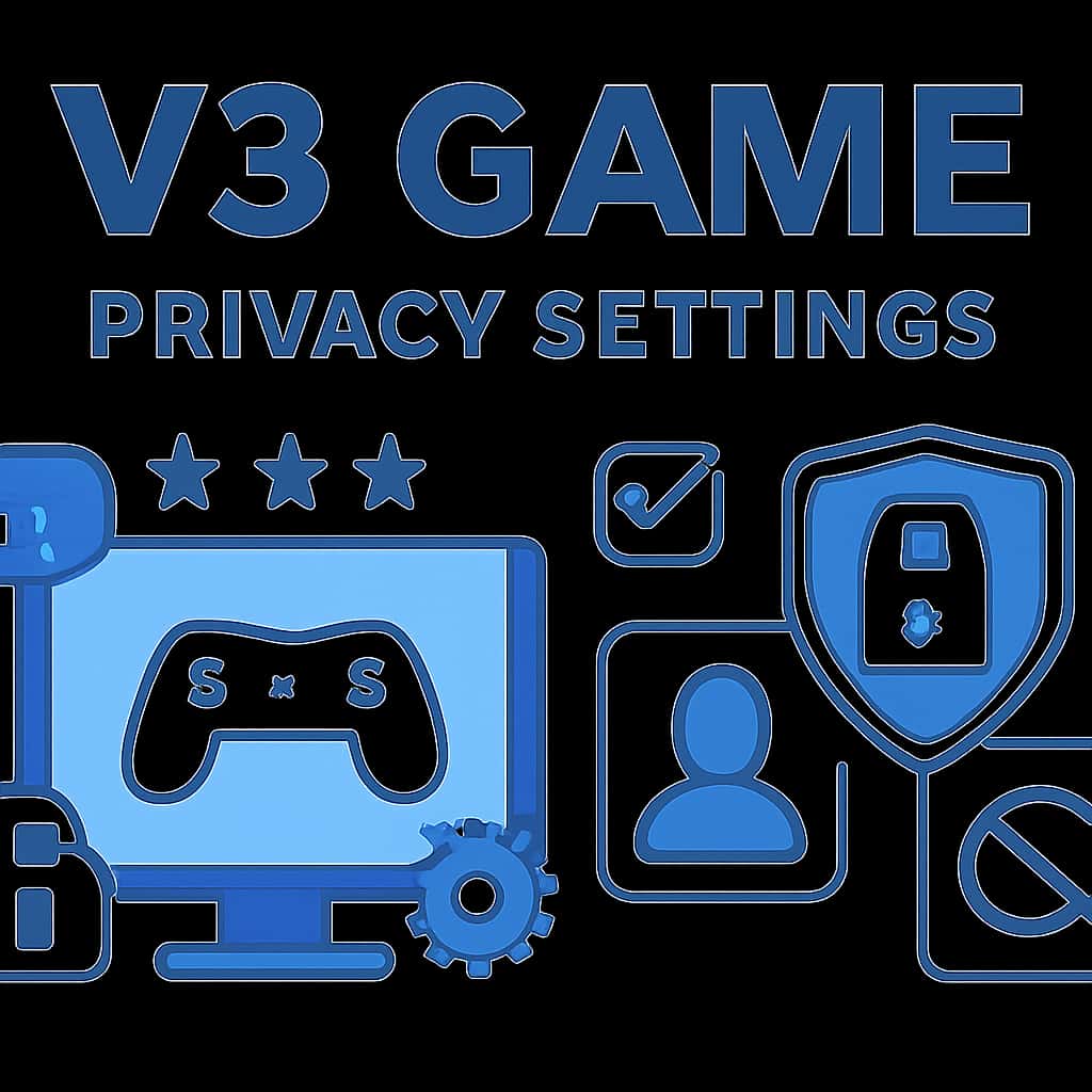 An educational diagram illustrating aspects of V3 Game Privacy Settings.
