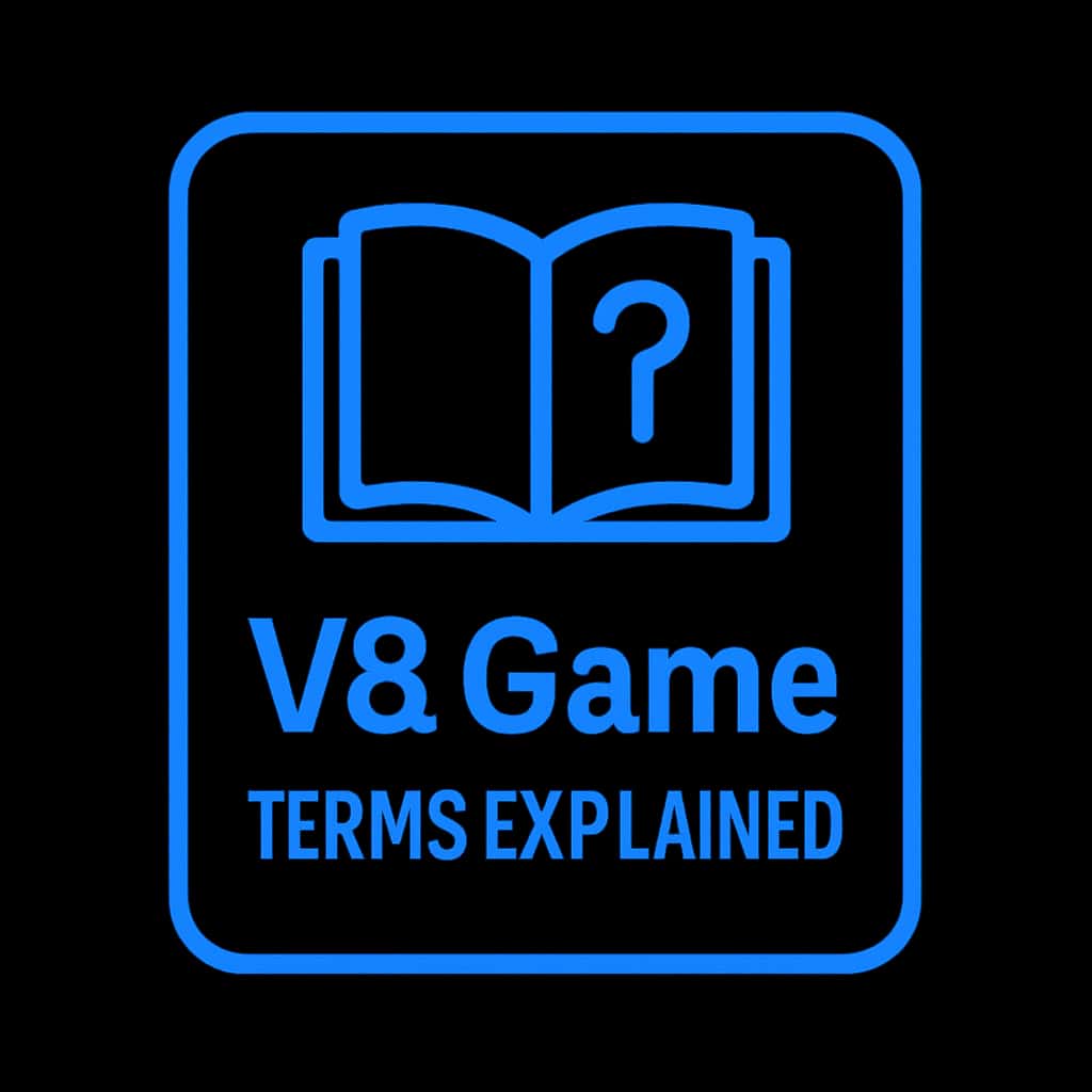 A badge for V3 Game Terms Explained, showcasing essential user information.